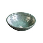 Waskom Sapho Attila Rond 42.5x14 cm Keramiek Groen Koper, Ophalen of Verzenden, Nieuw, Overige typen