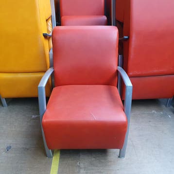 Luxe medische zorgstoel fauteuil - rode skai (alleen per set, Ophalen of Verzenden, Nieuw