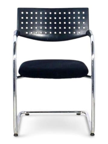 Vitra Visavis vergaderstoel, zwart-chrome, Ophalen of Verzenden, Nieuw, Zwart