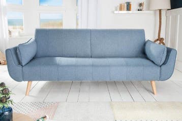 Design slaapbank DIVANI 220cm lichtblauw bedfunctie, Huis en Inrichting, Ophalen of Verzenden, Nieuw