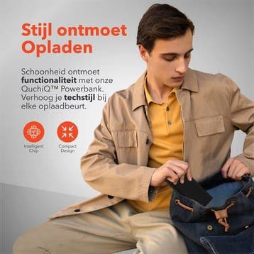 QuchiQ™ Powerbank 20000mAh Quick Charge - Mobiele oplader -, Ophalen of Verzenden, Zo goed als nieuw