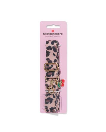 HEMA Telefoonkoord breed 125cm luipaard, Verzenden, Nieuw