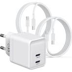 Gecertificeerde Snellader met 2 USB-C Poorten + 2x USB C, Ophalen of Verzenden, Nieuw