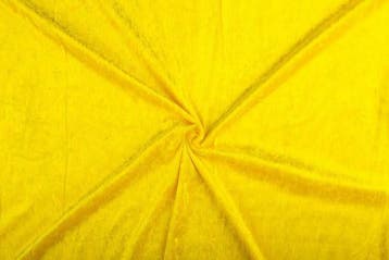 Geel velours, Hobby en Vrije tijd, Stoffen en Lappen, 120 cm of meer, Geel, Ophalen of Verzenden, Polyester