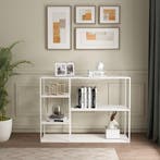 Staand rek Isojoki open kast 120x35x87,5 cm wit mat [en.casa, Verzenden, Nieuw