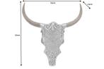 Extravagante wanddecoratie EXOTIC BULL 57cm zilveren, Huis en Inrichting, Woonaccessoires | Overige, Ophalen of Verzenden, Nieuw