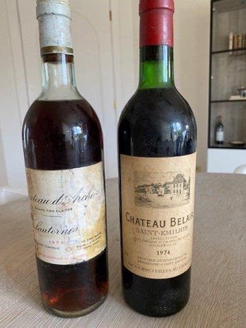 1974 Chateau Belair, Saint-Emilion & 1973 Chateau dArche,, Nieuw