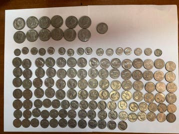 Verenigde Staten. Lotto di 135 monete (1964-2001 circa)