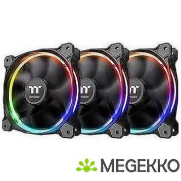 Thermaltake Riing Plus 12 RGB Sync Ventilator 12 cm Zwart 3, Computers en Software, Computerkoelers, Verzenden, Nieuw