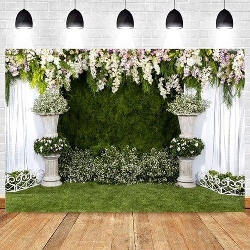 Backdrop Flowerwall polyester 300x200 cm, Hobby en Vrije tijd, Knutselen, Nieuw, Ophalen of Verzenden