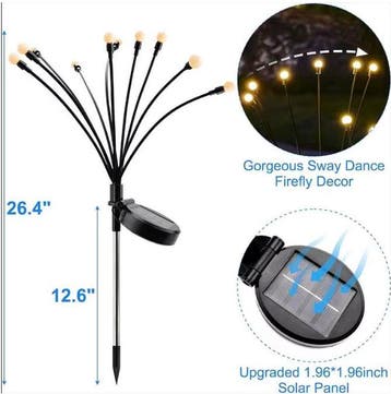 Solar Vuurvlieg Tuinverlichting Bewegende LED Tuinlamp, Verzenden, Nieuw