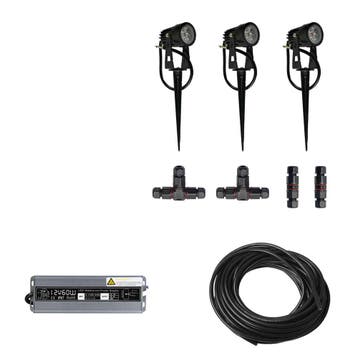 3x LED grond spot - 12V - 3 watt - complete DIY set, Ophalen of Verzenden, Nieuw