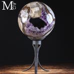 Buitengewone amethist bol - grote kwarts edelsteen -