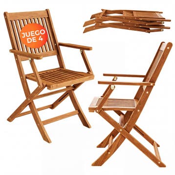 Tuinstoel Sydney Acacia FSC®-gecertificeerd  , Set van 4, Verzenden, Nieuw