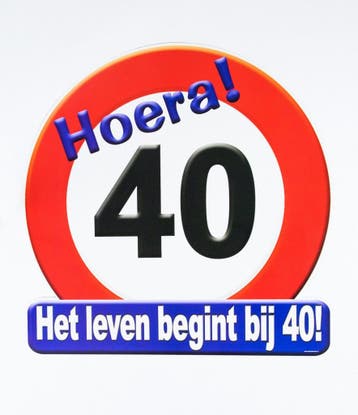 Huldeschild Hoera 40 Jaar, Ophalen of Verzenden, Nieuw