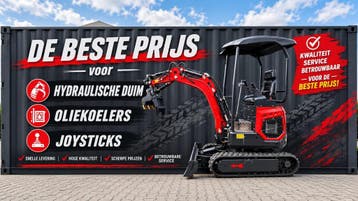 Kingway minigraafmachine minigraver wiellader shovel NIEUW, Verzenden, Graafmachine