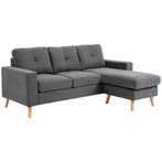 TRUUSK L-vorm Hoekbank - Grijze Hoekbank Met Chaise Longue -, Verzenden, Nieuw