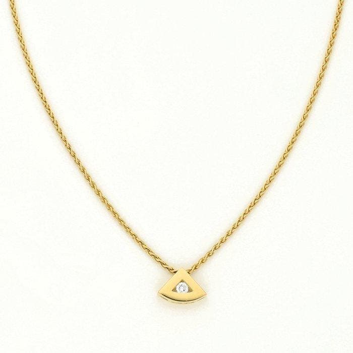 Halsketting - 18 karaat Geel goud Diamant (Natuurlijk), Sieraden, Tassen en Uiterlijk, Kettingen