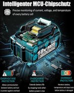 Accu geschikt voor Makita - 2 x 18V Accu - 5.5Ah - BL1860B -, Verzenden, Zo goed als nieuw