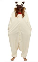 Onesie Mopshond Pak 152-158 Hondenpak Kostuum Pug Bruin Jump, Ophalen of Verzenden, Nieuw