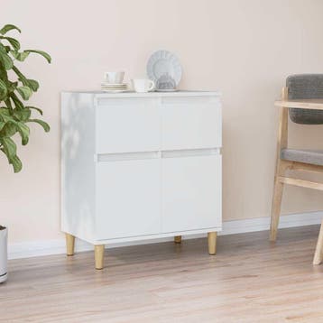 vidaXL Dressoir 60x35x70 cm bewerkt hout wit, Verzenden, Nieuw, 50 tot 100 cm, 25 tot 50 cm