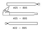 Campking Verandastang 25/22mm 170-260cm Aluminium Quickgrip, Ophalen of Verzenden, Nieuw