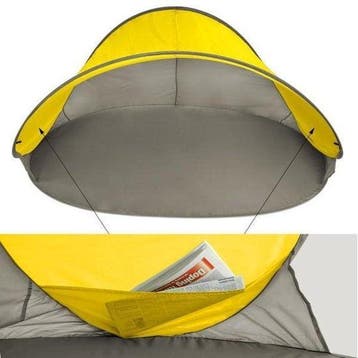 2dekans | Pop up strandtent beach shelter groen-grijs 401682, Ophalen of Verzenden, Zo goed als nieuw