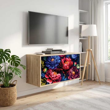 vidaXL Wandgemonteerd tv-meubel KIEL 69 x 33 x 40 cm Sonoma, Minder dan 50 cm, Verzenden, Nieuw, Minder dan 100 cm