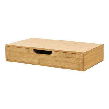 Wandplank met lade Bokn bamboe 40x24x8 cm naturel [en.casa], Verzenden, Nieuw