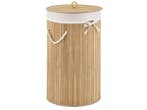 Veiling - Bamboe Wasmand Curly - 55 Liter - Natuurkleur - In, Nieuw