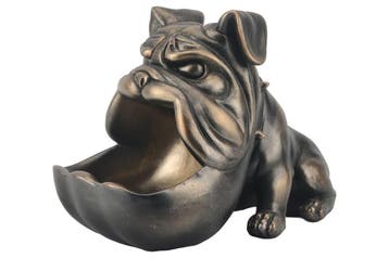 Decoratief beeldje van een bulldog van 30 cm, brons, met, Ophalen of Verzenden, Nieuw