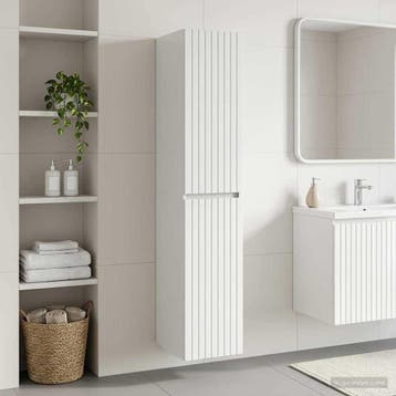 vidaXL Wand Gemonteerde Badkamerkast Hoogglans Wit 33 x 34,5, Verzenden, Nieuw