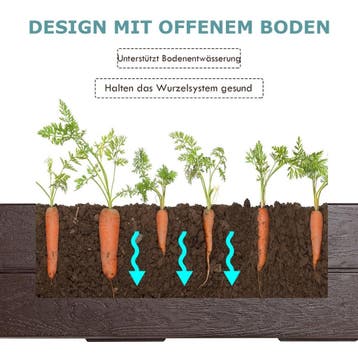 2dekans | Coast Verhoogde Moestuinbak Bruin – Verstelbare, Ophalen of Verzenden, Zo goed als nieuw