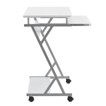 Computertafel bureau op wielen pc tafel 60x40x75 cm wit, Verzenden, Nieuw