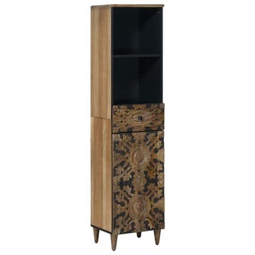 vidaXL Badkamerkast Bruin 38 x 33,5 x 160 cm Massief Mango, Verzenden, Nieuw, (Half)hoge kast