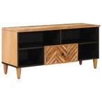 vidaXL Opslagkasten Bruin 100 x 33,5 x 46 cm Massief Mango, Huis en Inrichting, Woonaccessoires | Cd- en Dvd-rekken, Verzenden
