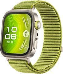 Huawei Watch Fit 4 Pro 40 mm zilver met nylon bandje groen, Verzenden, Gebruikt