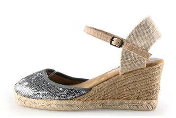Pep Step Espadrilles in maat 38 Zilver, Verzenden, Zo goed als nieuw, Overige kleuren, Pep Step