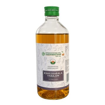 Ksheerabala Thailam (Olie) 450 ml - Vaidyaradnam, Ophalen of Verzenden, Nieuw