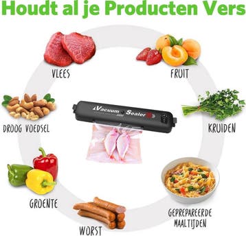BestHome Vacumeermachine met 15 vacumeerzakken - Voor Alle, Ophalen of Verzenden, Zo goed als nieuw