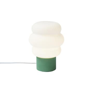 Japandi tafellamp groen met opaal glas 18cm - Kumo, Huis en Inrichting, Lampen | Tafellampen, Verzenden, Nieuw, Glas