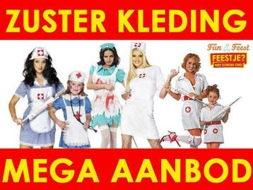 Zuster pakje - Mega aanbod zuster kleding & kostuums, Ophalen of Verzenden, Nieuw, Kleding