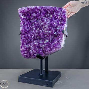 Natuurlijke amethistdruse uit Uruguay op standaard (20,8 kg)
