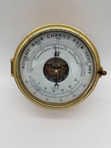 Marine barometer - Messing, Glas - Grote Schatz Barometer