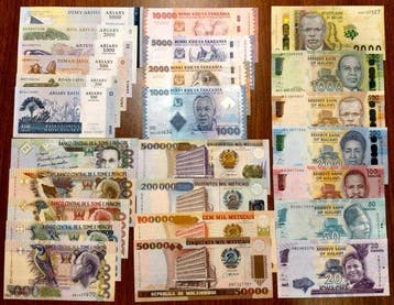Wereld. - 26 Banknotes (in sets) 1993/2017 (Zonder