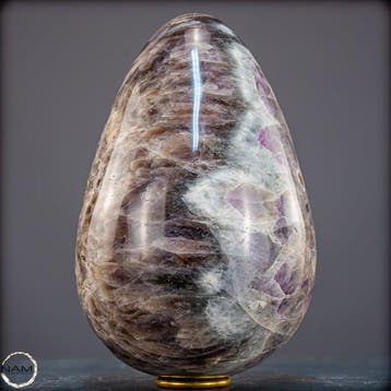 Elegante Chevron-Amethyst-ei – harmonische paarse-witte