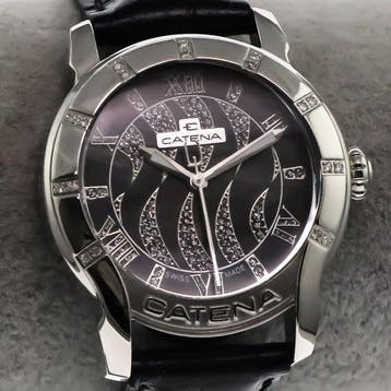 Catena - Diamond Swiss Made Watch - B913QNR11 - Black Dial -, Nieuw