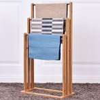 LIVSK Vrijstaand Handdoekenrek van Bamboe - 3 Handdoekstange, Verzenden, Nieuw