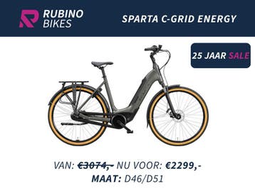 SPARTA C-GRID ENERGY - 25% KORTING - BOSCH 500WH E-BIKE, Fietsen en Brommers, Elektrische fietsen, Ophalen, Nieuw, 50 km per accu of meer