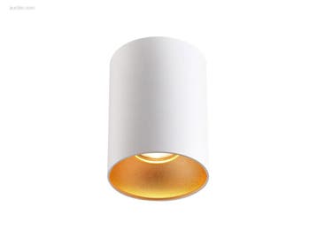 (8x) GU10 Opbouwspot Armatuur cilinder zand goud..., Nieuw